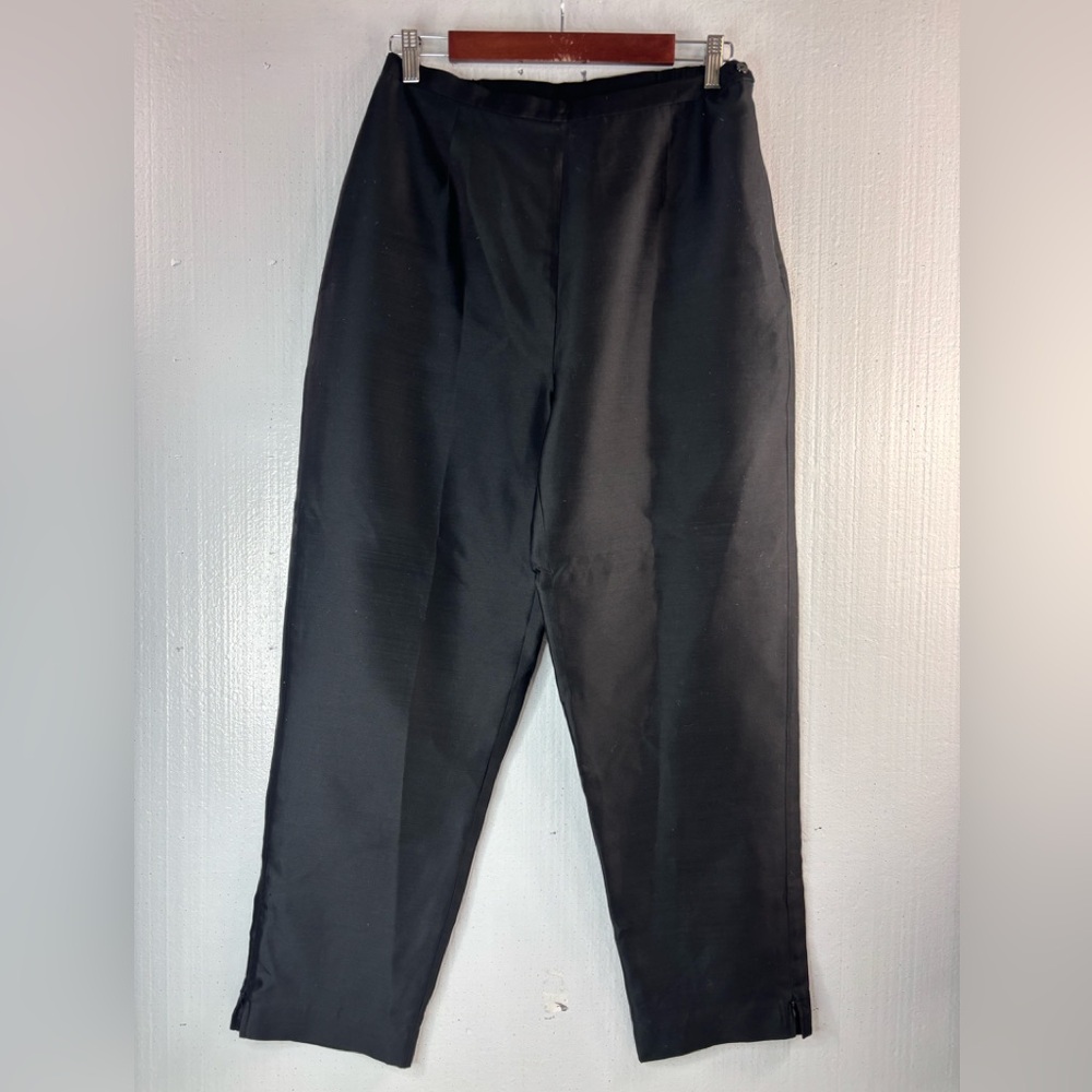 Victor Costa Occasion 12 Silk High Waisted Ankle Pants - Formal - Funeral
